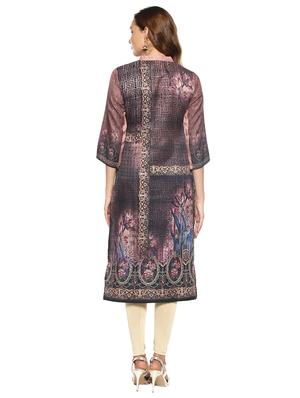 multicolored wool straight woolen kurta - 14436224 - Standard Image - 3