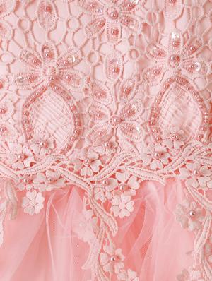 pink cotton blend frock - 14437920 - Standard Image - 3