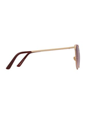 REACTR- New Arrival Brown Gradient Round HD Polarized Sunglasses For Women - 14438131 - Standard Image - 3