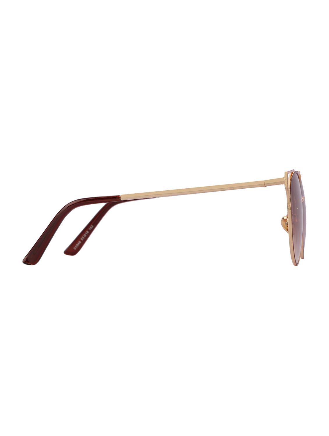REACTR- New Arrival Brown Gradient Round HD Polarized Sunglasses For Women - 14438131 - Zoom Image - 3