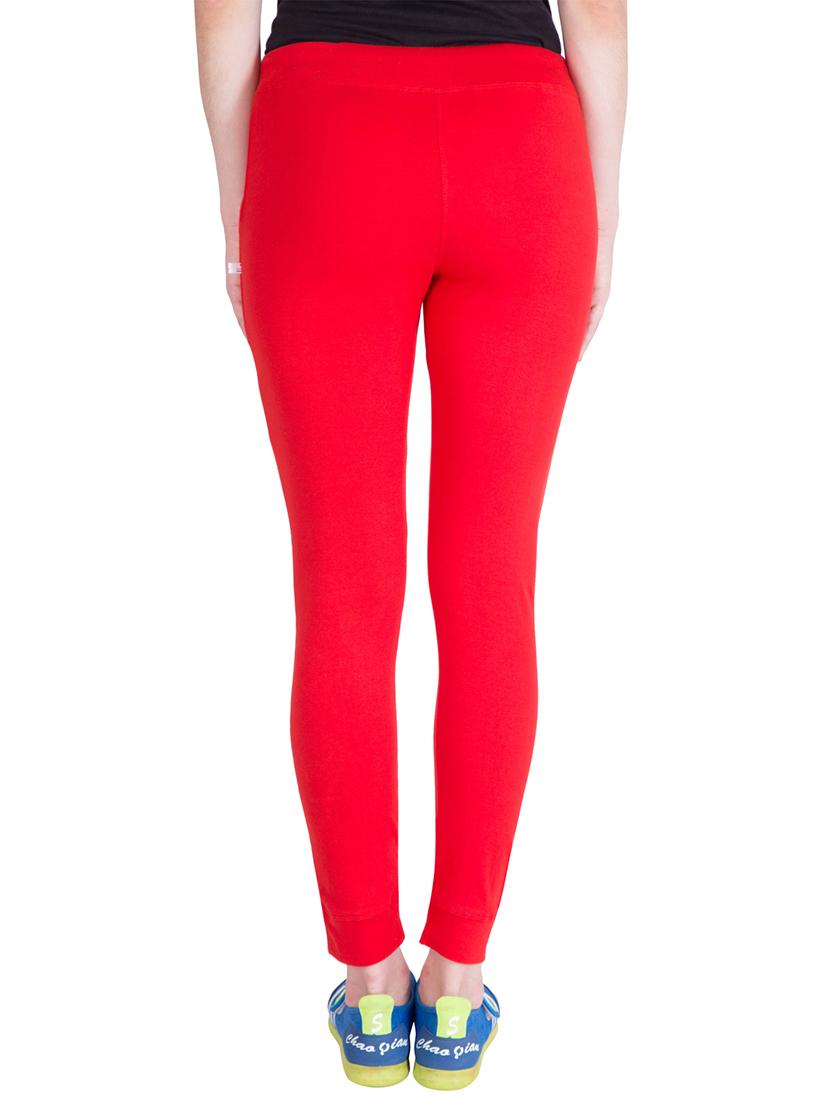 red cotton track pants - 14439086 - Zoom Image - 3