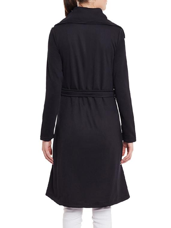 black fleece trench coat - 14447336 - Zoom Image - 3