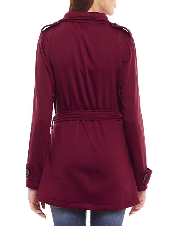 purple fleece trench coat - 14447373 - Zoom Image - 3