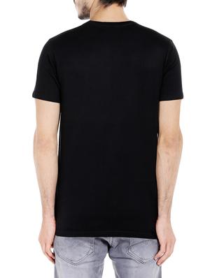 black cotton chest print tshirt - 14447888 - Standard Image - 3