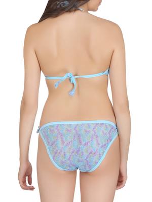 Light blue satin bras and panty set - 14448918 - Standard Image - 3