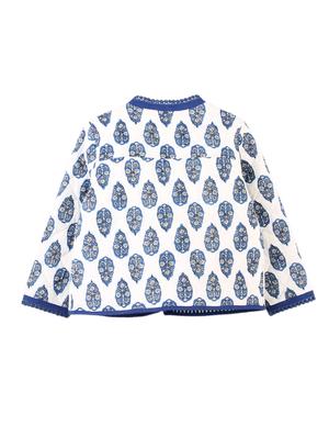 white cotton quilted reversible jacket - 14450261 - Standard Image - 3