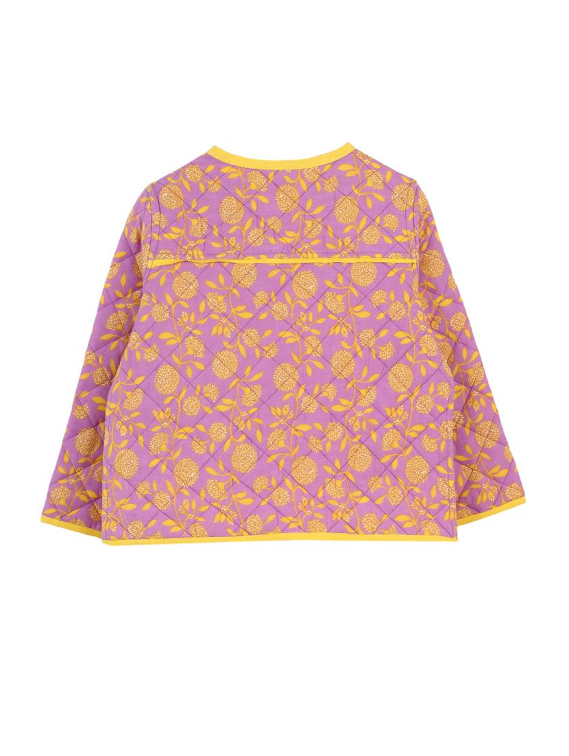 purple cotton quilted reversible jacket - 14450263 - Zoom Image - 3