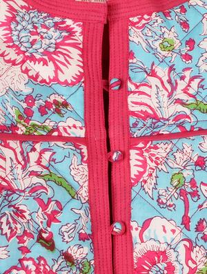 blue cotton quilted jacket - 14450266 - Standard Image - 3