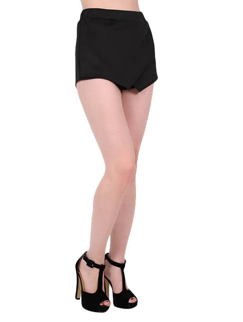 black solid skorts - 14453069 - Standard Image - 1