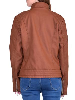 brown leatherette jacket - 14453382 - Standard Image - 3
