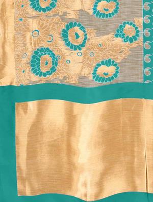 The Chennai Silks green tussar saree with blouse - 14454376 - Standard Image - 3