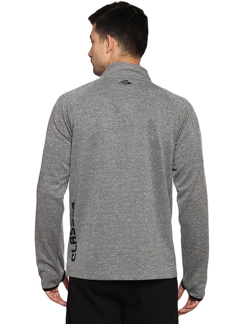grey solid casual jacket - 14455566 - Zoom Image - 3