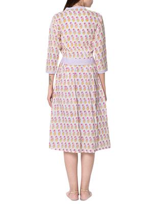 white cotton a line dress - 14455790 - Standard Image - 3