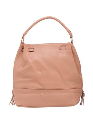 pink leatherette hobo handbag - 14456729 - Standard Image - 3
