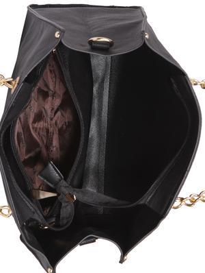 black leatherette (pu) combo handbag - 14456799 - Standard Image - 3