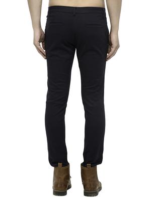 navy blue cotton chinos casual trousers - 14457191 - Standard Image - 3