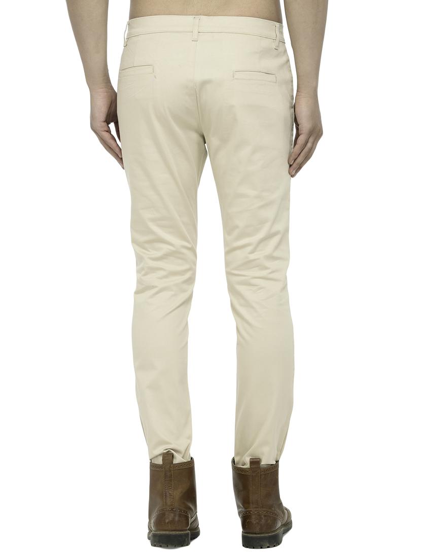 white cotton chinos casual trousers - 14457194 - Zoom Image - 3