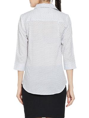 white colored printed shirt - 14458250 - Standard Image - 3