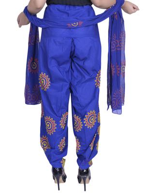 blue dupatta salwar set - 14459260 - Standard Image - 3
