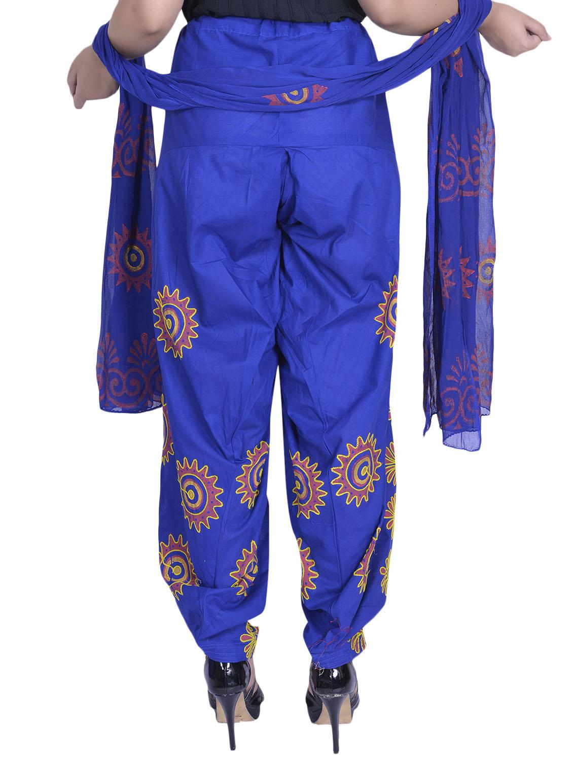 blue dupatta salwar set - 14459260 - Zoom Image - 3