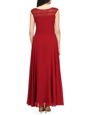Maroon gown dress - 14459911 - Standard Image - 3