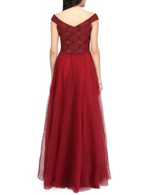 off shoulder lace detail gown - 14459921 - Standard Image - 3