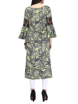 blue georgette straight kurta - 14461890 - Standard Image - 3