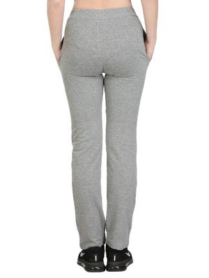 Grey cotton track pant - 14462291 - Standard Image - 3