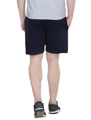 dark blue cotton blend short - 14462565 - Standard Image - 3