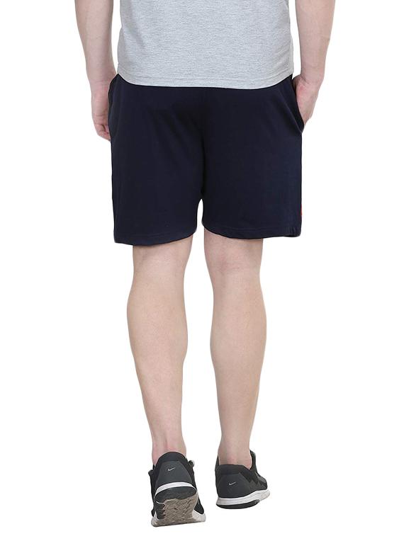 dark blue cotton blend short - 14462565 - Zoom Image - 3