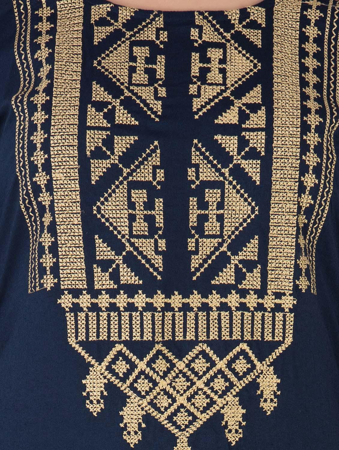 embroidered straight kurta - 14463811 - Zoom Image - 3