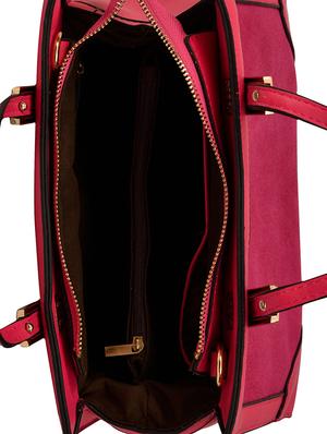 pink leatherette handbag - 14464056 - Standard Image - 3