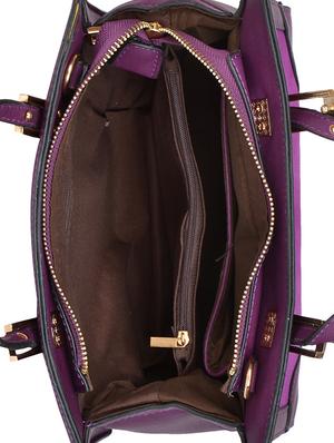 purple leatherette handbag - 14464057 - Standard Image - 3