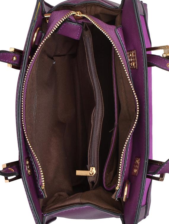 purple leatherette handbag - 14464057 - Zoom Image - 3