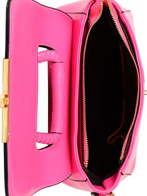 pink leatherette handbag - 14464059 - Standard Image - 3