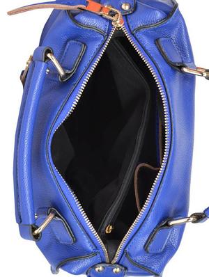 blue leatherette regular handbag - 14464132 - Standard Image - 3
