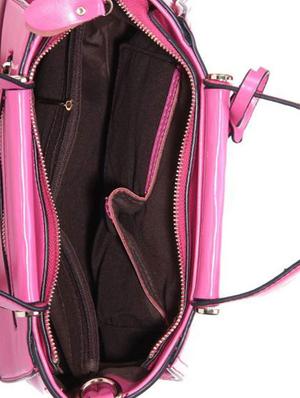 pink leatherette regular handbag - 14464218 - Standard Image - 3