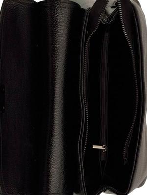 black leatherette regular handbag - 14464464 - Standard Image - 3