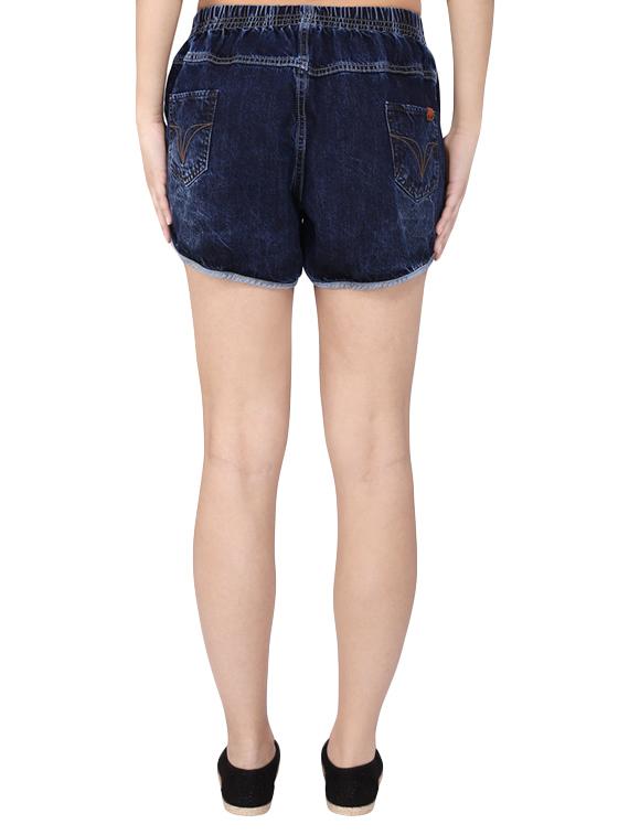 dark blue denim shorts - 14464971 - Zoom Image - 3