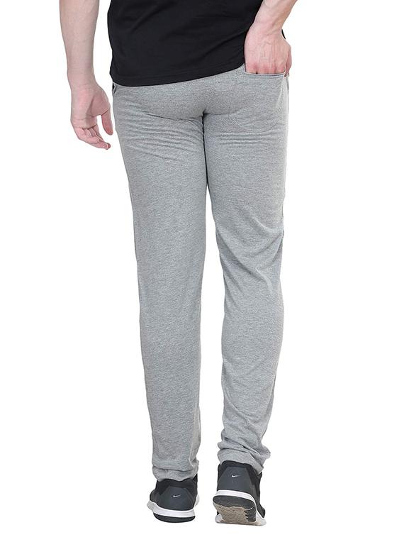 grey cotton full length track pant - 14465497 - Zoom Image - 3