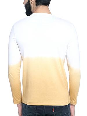 beige cotton chest print t-shirt - 14467902 - Standard Image - 3