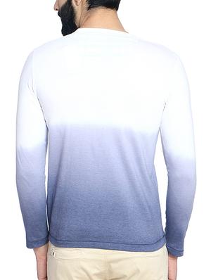 blue cotton chest print tshirt - 14467903 - Standard Image - 3
