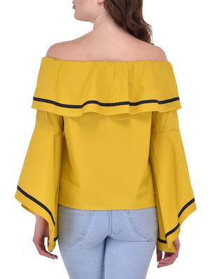 yellow cotton casual top - 14468188 - Standard Image - 3