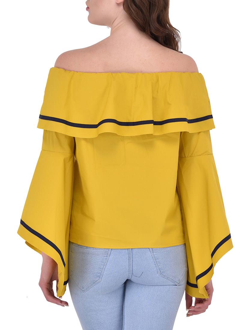 yellow cotton casual top - 14468188 - Zoom Image - 3