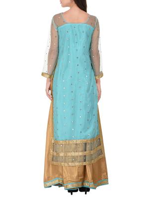 multicolored georgette stitched skirt suit - 14469108 - Standard Image - 3