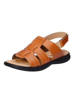tan leather back strap sandals - 14469553 - Standard Image - 3