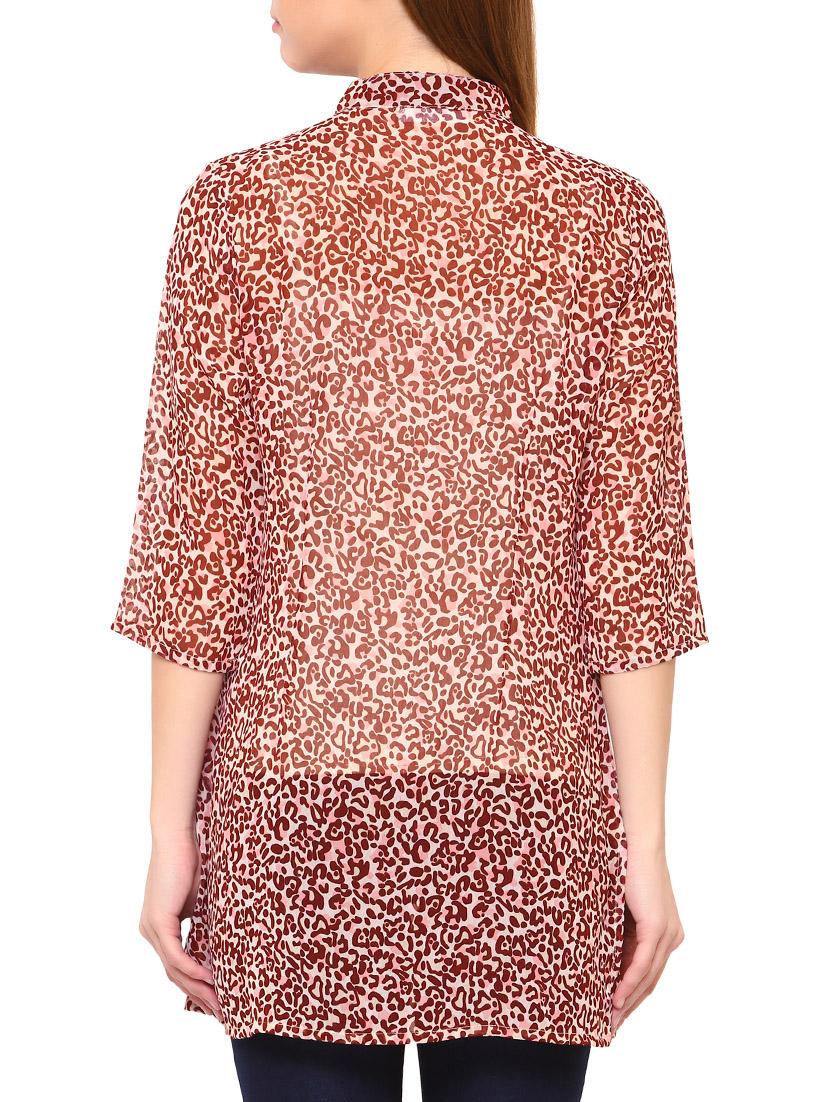 Brown printed tunic - 14469920 - Zoom Image - 3