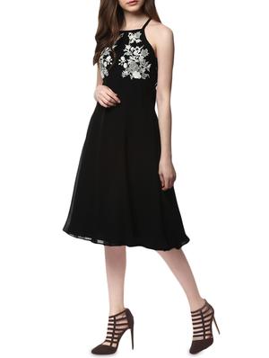 Black fit and flare dress - 14470270 - Standard Image - 3