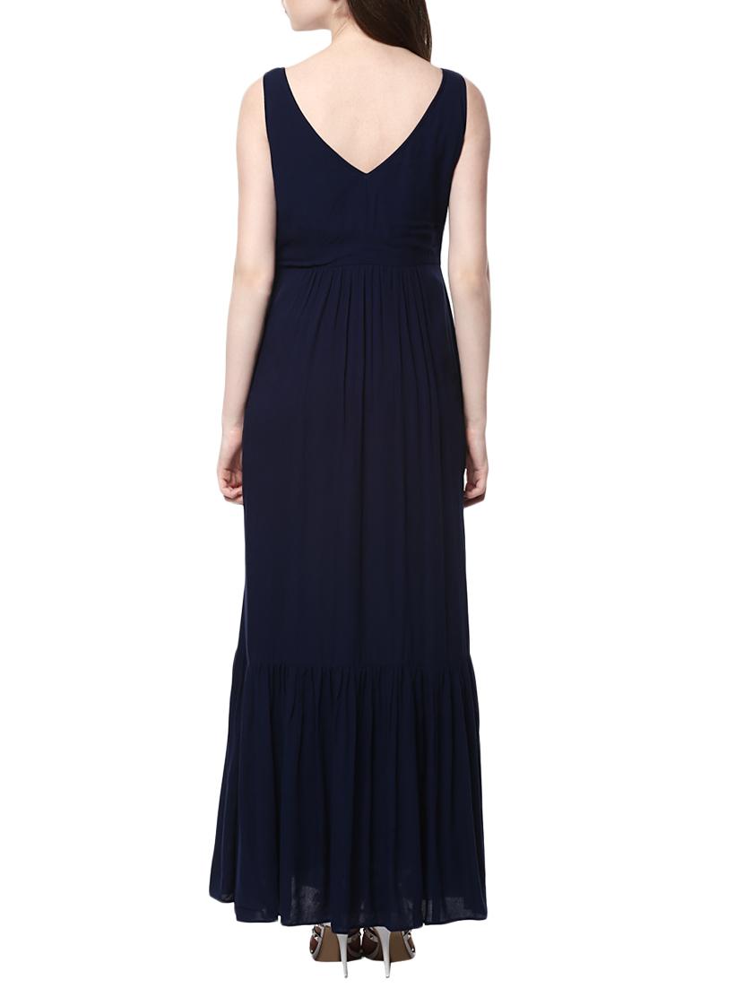blue embroidered maxi dress - 14470272 - Zoom Image - 3