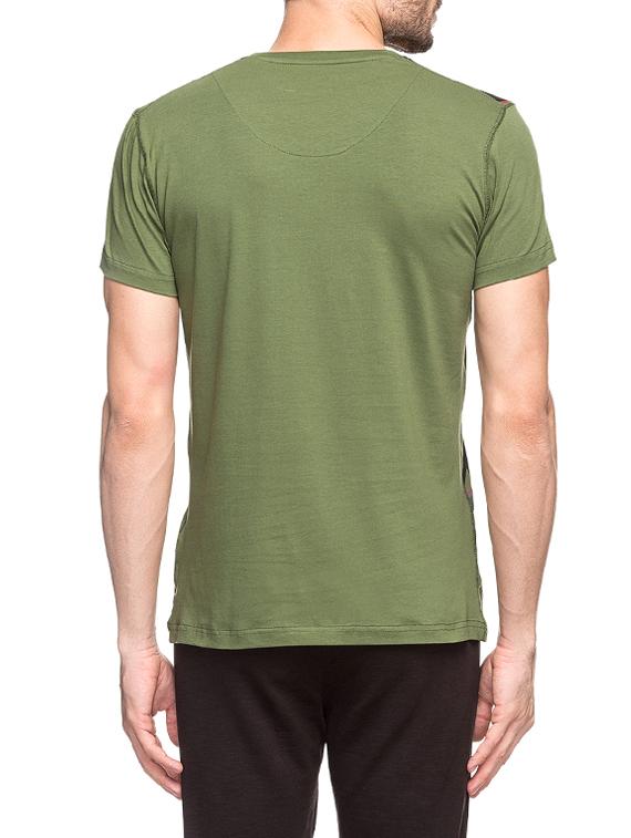 olive green cotton front print tshirt - 14471060 - Zoom Image - 3